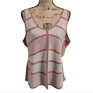 Ann Taylor Sequin Trimmed Tank Top Size‎ XL NEW!